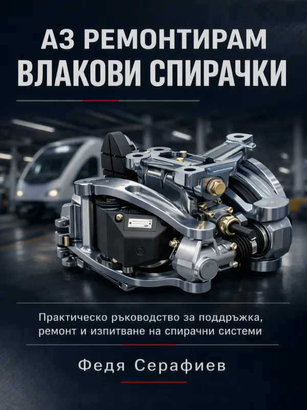 Корица: Аз ремонтирам влакови спирачки — Книга за железопътни спирачни системи