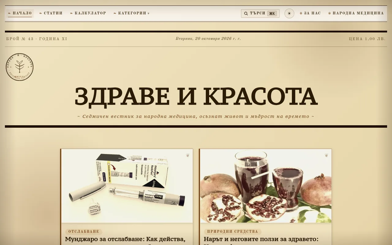 Здраве & Красота — седмичен вестник за народна медицина и здравословен живот